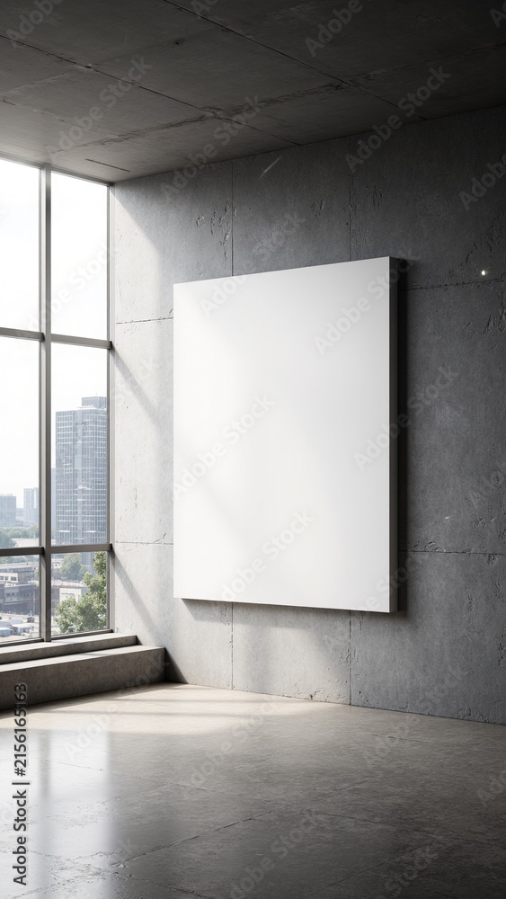 Fototapeta premium Modern Living Room A4 Paper Mockup