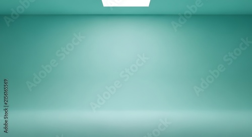 Mint green studio room provides a minimalist backdrop for product display mockups.