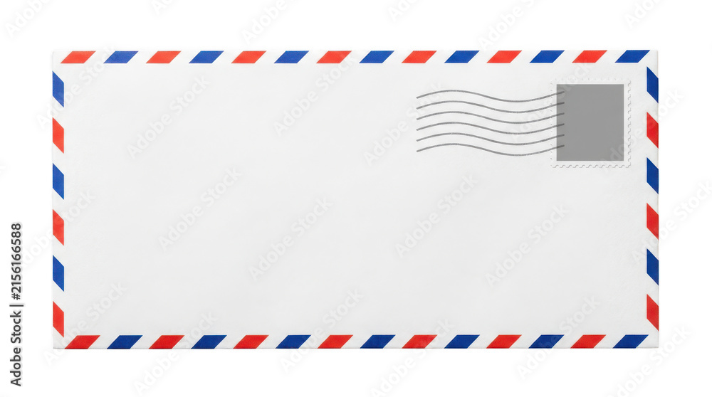 Fototapeta premium Air mail envelope isolated on transparent background