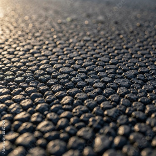 Freshly Laid Dark Charcoal Asphalt Pavement Texture Background