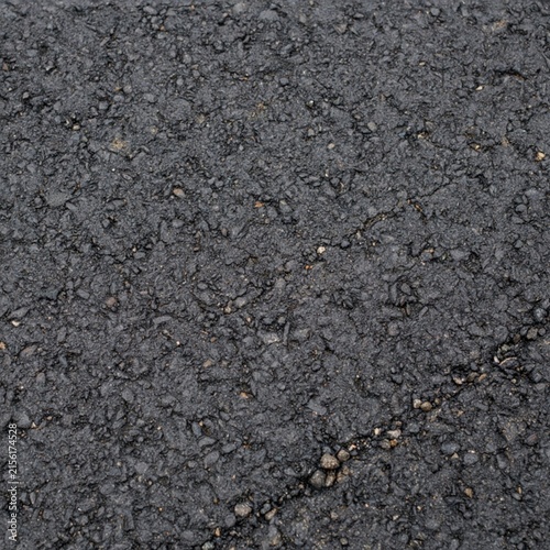 Freshly Laid Dark Charcoal Asphalt Pavement Texture Background