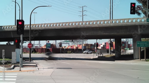 Port of Long Beach California trucking timelapse