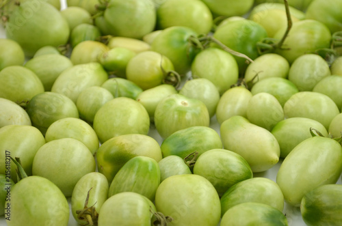 Many Unripe Green Tomatoes Harvested crop