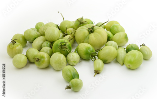 Many Unripe Green Tomatoes Harvested crop