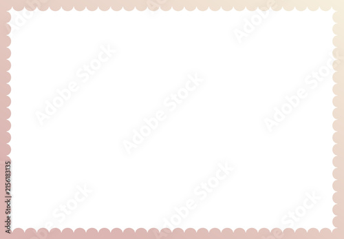 Blush Pink and Cream Postage Stamp Frame Vector - Editable SVG template for elegant wedding invitations, luxury stationery, bridal cards, beauty branding, romantic menus and soft minimalist design