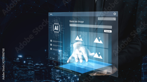 Konstfotografi AI image generator interface enables image, AI, and generator process by convert