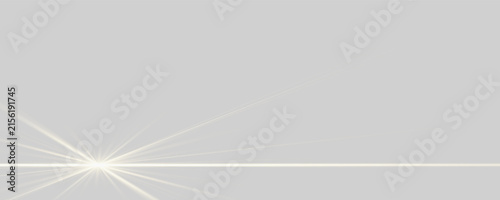 Canvastavla Golden light rays radiating horizontally and diagonally from a single bright sou
