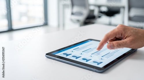 Human resources recruitment HR management on digital tablet for hiring personnel and talent acquisition in modern office workspace with hand touching screen for candidate selection