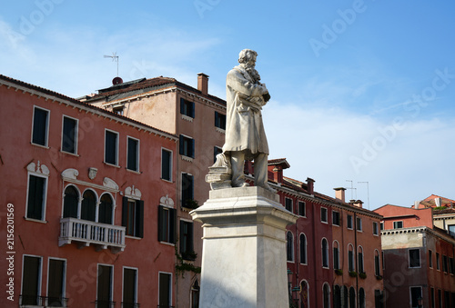 Fotografie Venice, italy, statue of Niccolo Tommaseo
