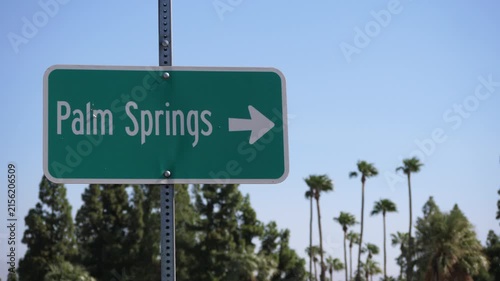 Palm Springs California Public Welcome Sign