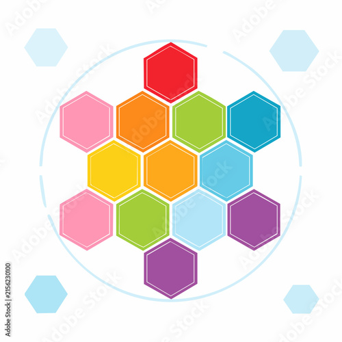 Colorful Hexagon Pattern Vector