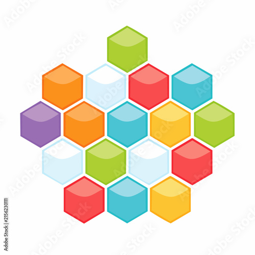 Colorful Hexagon Pattern Vector