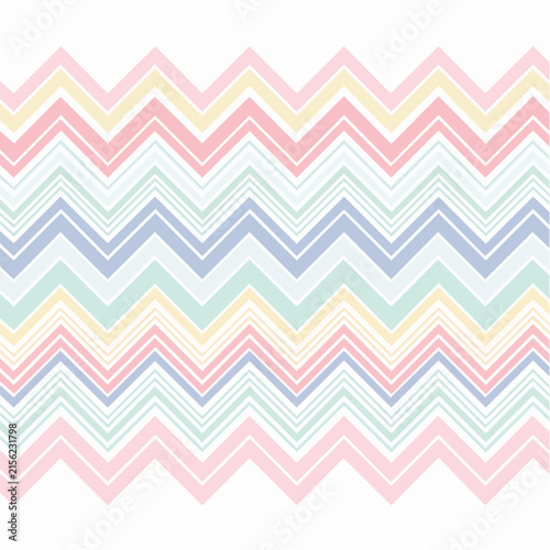 Pastel Zigzag Line Vector Art