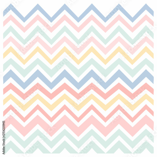 Pastel Zigzag Line Vector Art