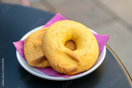 Bussolai, traditional ring-shaped butter cookies from Burano, Venice, Italy