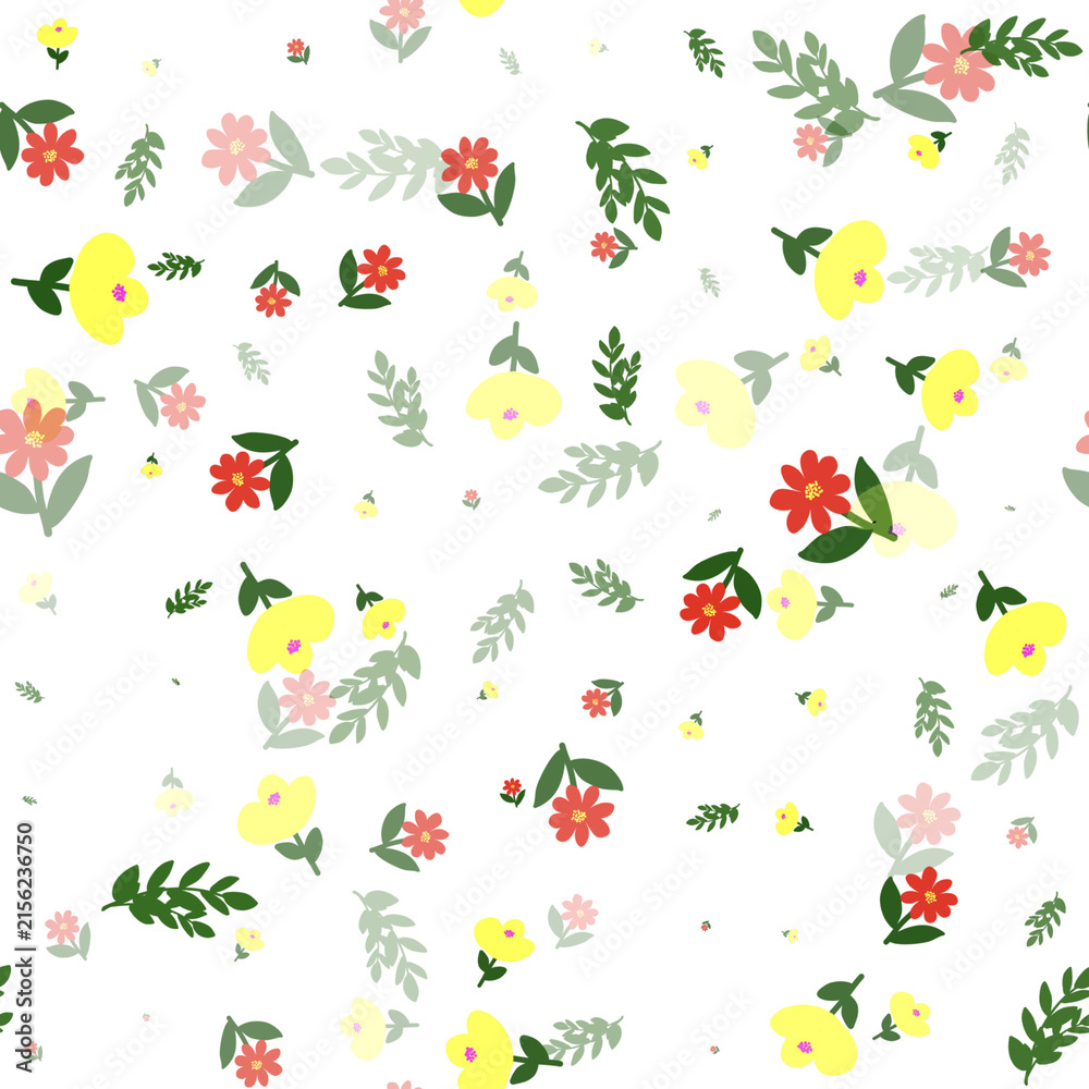 Fototapeta premium seamless pattern with flowers