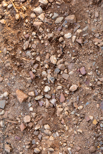 Red rock gravel