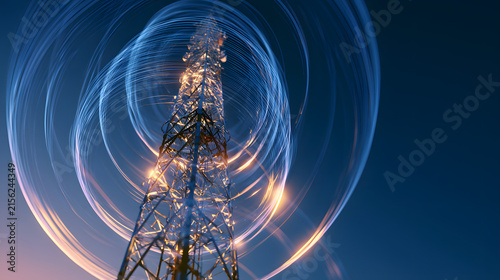 Signals transmitted via a radio mast, communication methods, technological advancements, frequency bands, and antenna systems