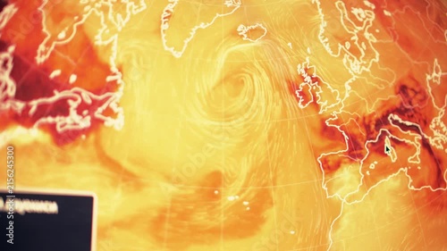 Online CO2 Monitoring System Showing High Carbon Dioxide Concentration Over Europe