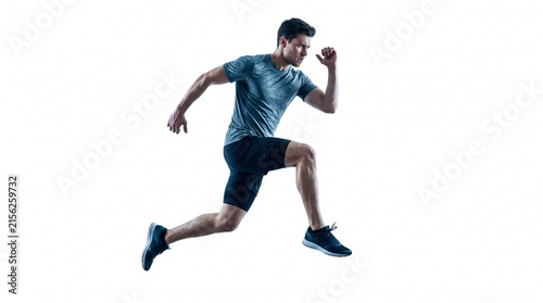 Man running in sportswear athletic concept with athletic training exercise
