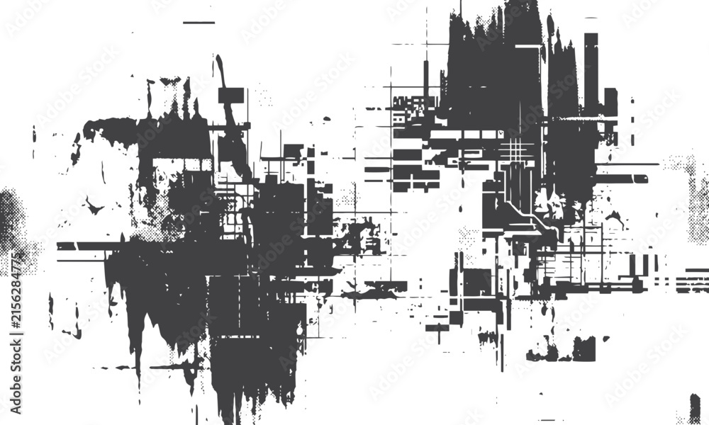 Obraz premium Abstract industrial grunge texture with dark geometric shapes