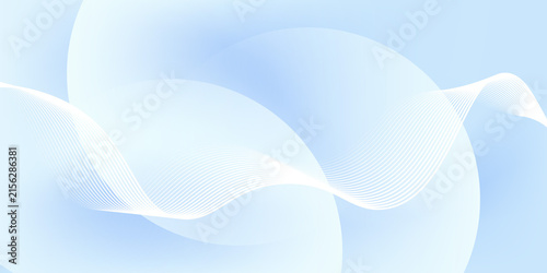 Fotografie Minimalist light blue background with curved lines creates a comfortable feeling