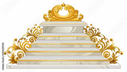 Grand royal marble staircase featuring ornate gold accents staircase architecture interior stairway ornament classical decorative backdrop structure luxurious background majestic