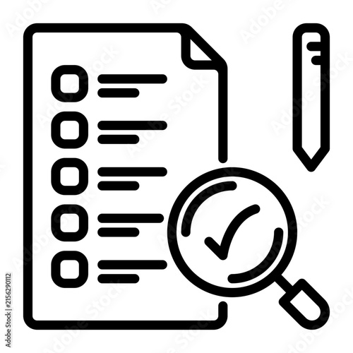 Survey icon, line icon style