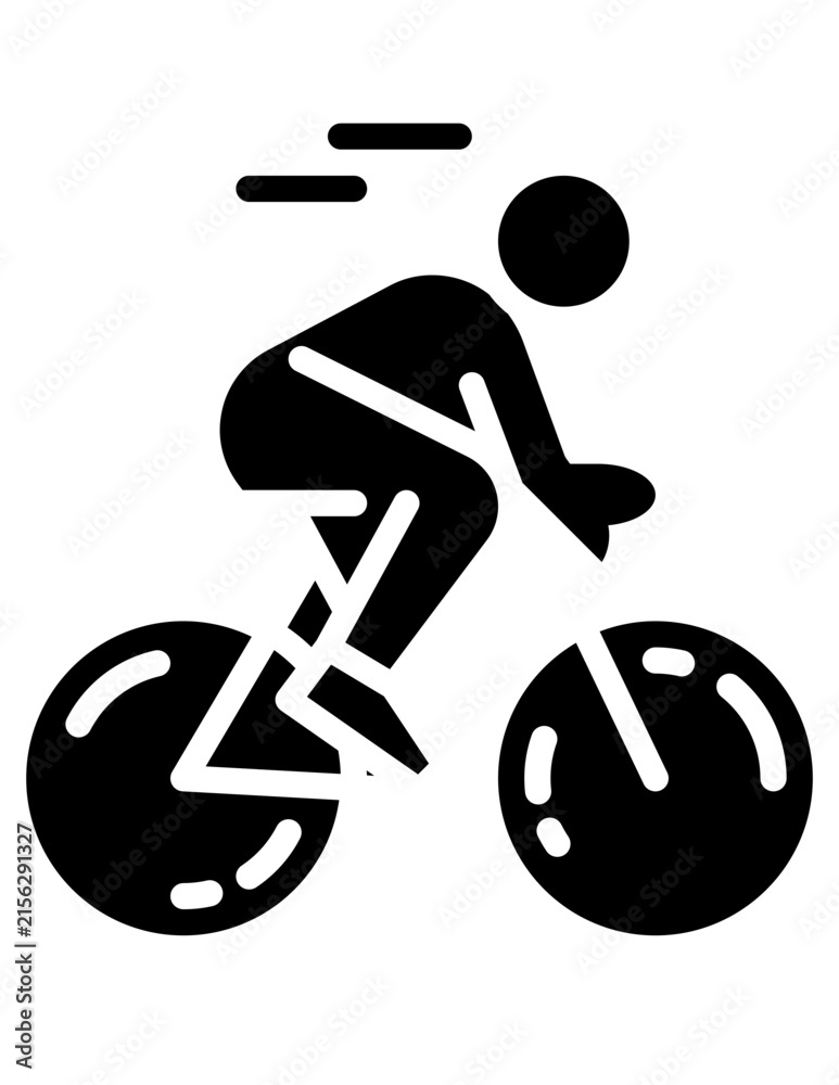 Fototapeta premium vector illustration of a man with bicycle