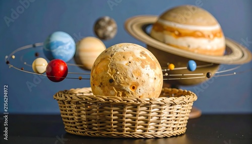 Basket of assorted baked goods with colorful eggs.