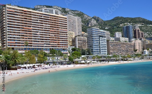 Monte Carlo in principality of Monaco has a sandy beach in the city