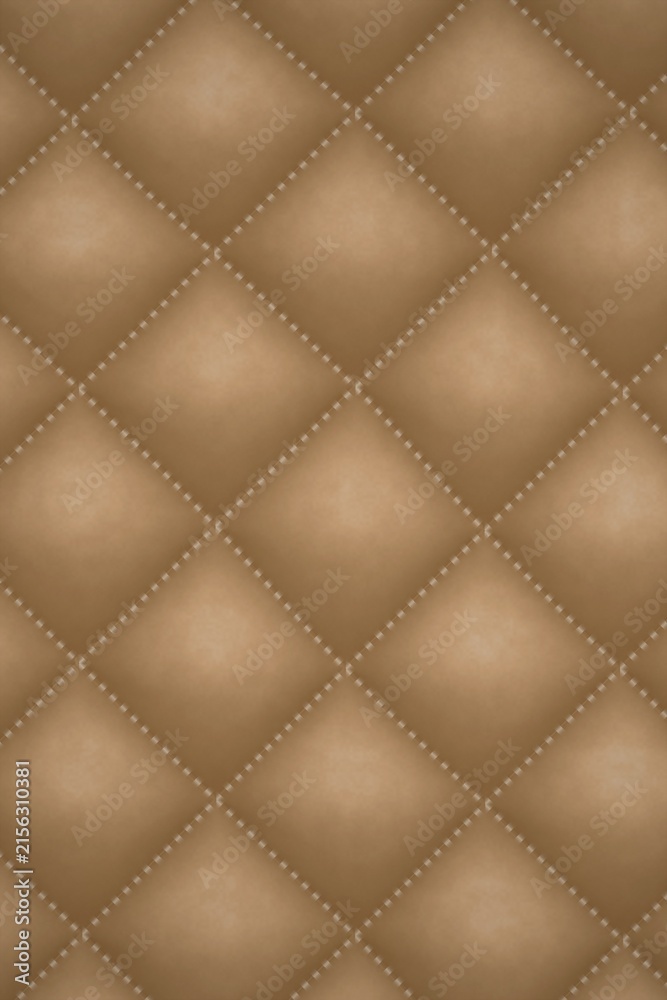 Fototapeta premium Brown Quilted Texture Background