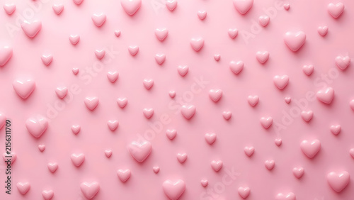 Seamless Pink Heart Pattern Background - Love, Valentine's Day, Romance, Sweetness, Celebration