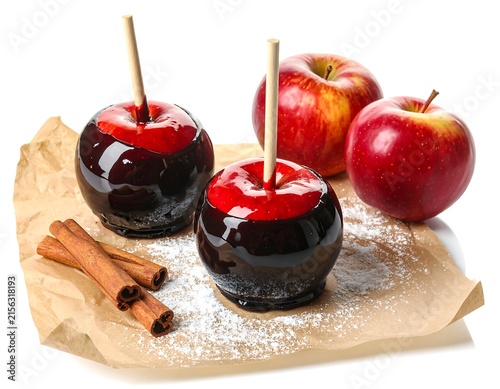 Gourmet Chocolate Covered Apples Decorated For Halloween
