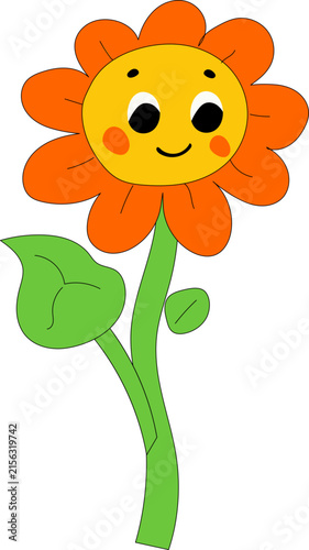 Cute Cartoon Flower Illustration