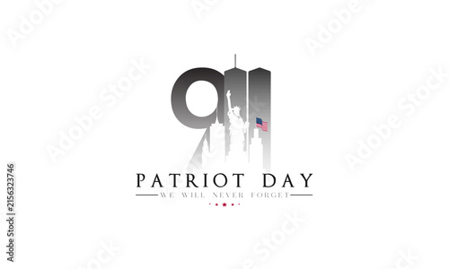 Foto Patriot Day September 11th background vector illustration