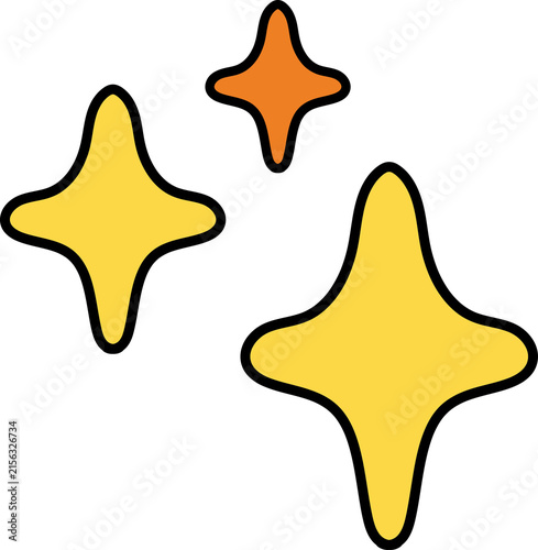 Celebration Icons like stars, banner, confetti for party