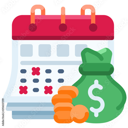 payment day flat icon illustration