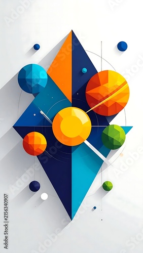 Colorful geometric paper craft hot air balloon bouquet.
