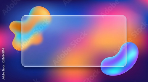 Glassmorphism frosted glass frame, abstract liquid gradient background, translucent matte panel for web design and UI apps