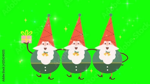 santa claus and reindeer dance