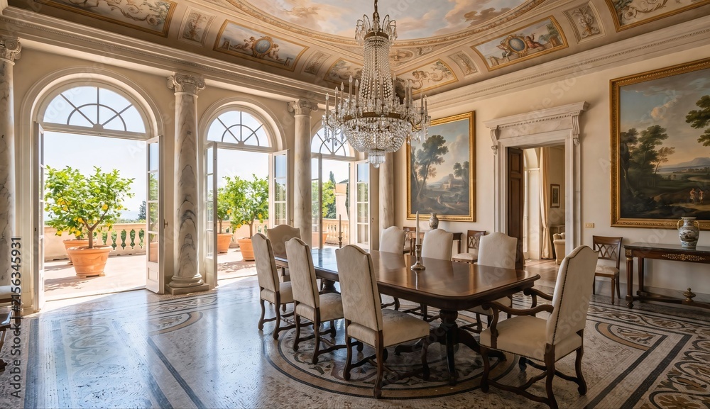 Fototapeta premium Grand Italianate Dining Room