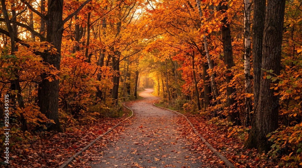 Fototapeta premium Alley in the autumn park