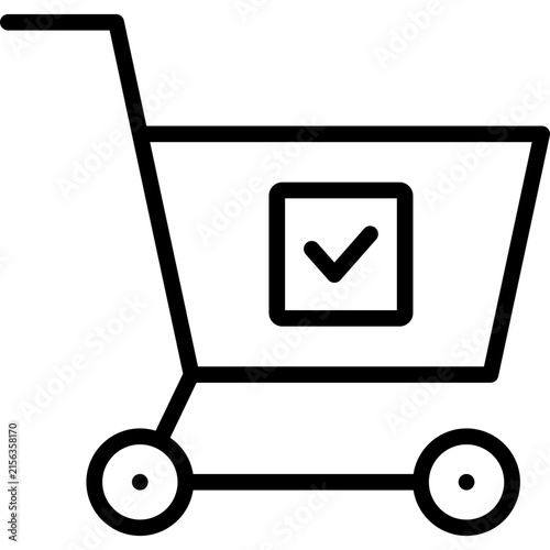 purchase icon illustration design with outline
