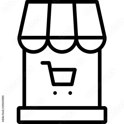 retail  icon illustration design with outline