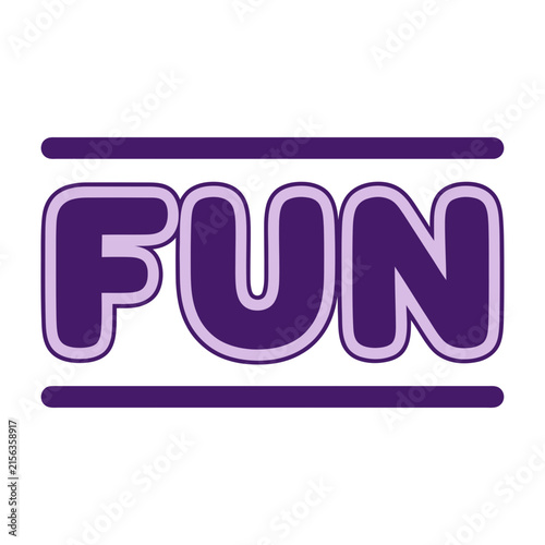 Purple Fun Text Logo Design With White Background