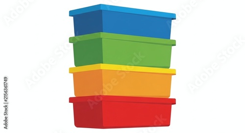 Colorful stacked cubes geometric design illustration.