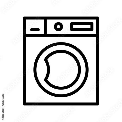 Washing Machine Simple Line Icon