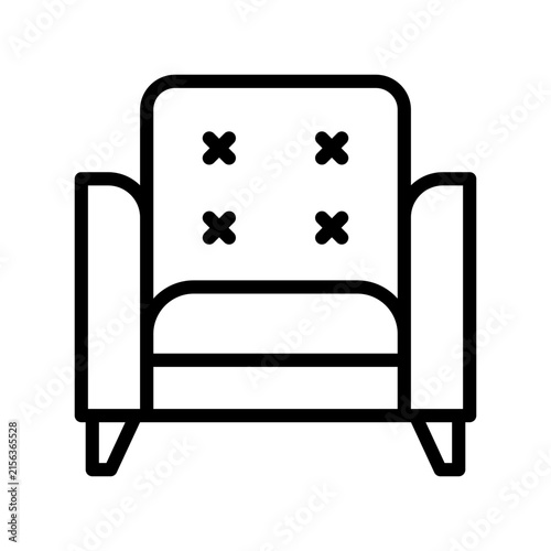 Armchair Simple Line Icon