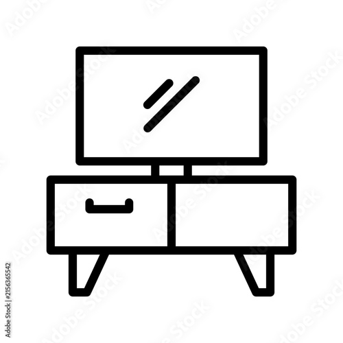 TV Cabinet Simple Line Icon